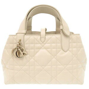 Christian Dior Toujours Macro cannage Calfskin Ivory White Handbag